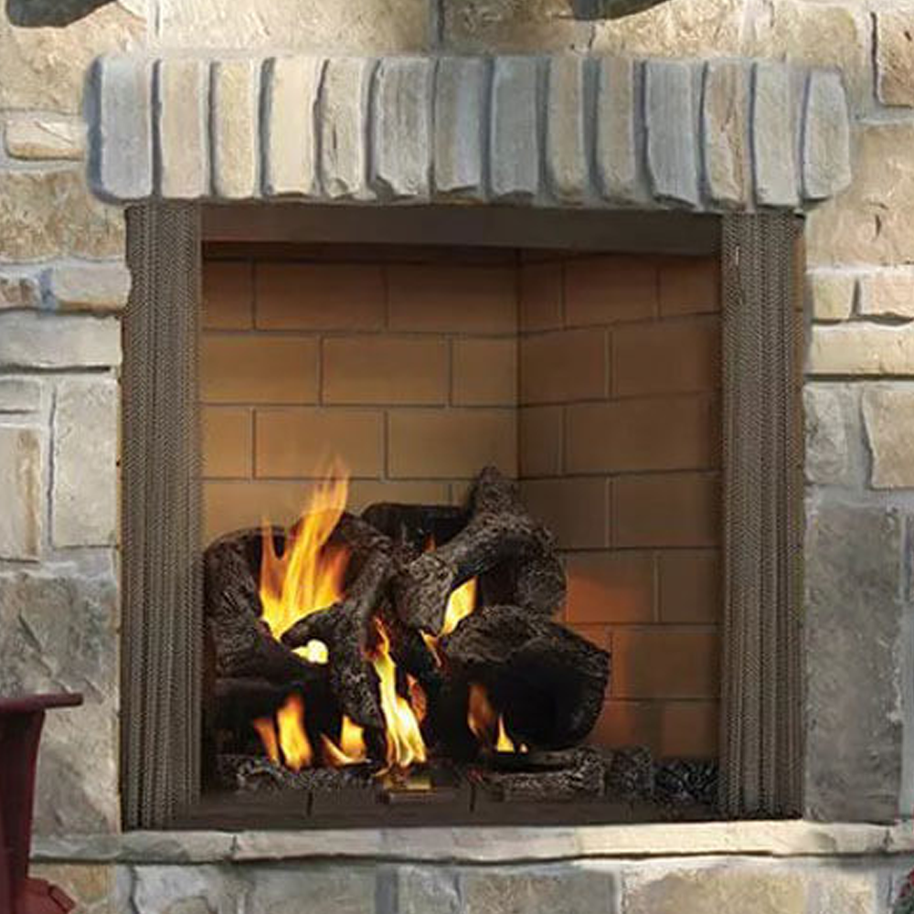 Castlewood Wood Fireplace with standard screen